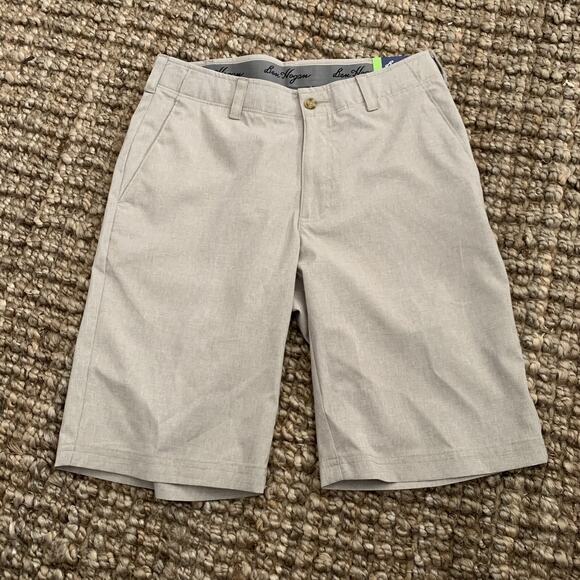 Ben Hogan Performance Shorts Men 30 Khaki Heather Active Flex Waist Golf Wicking - Picture 2 of 7